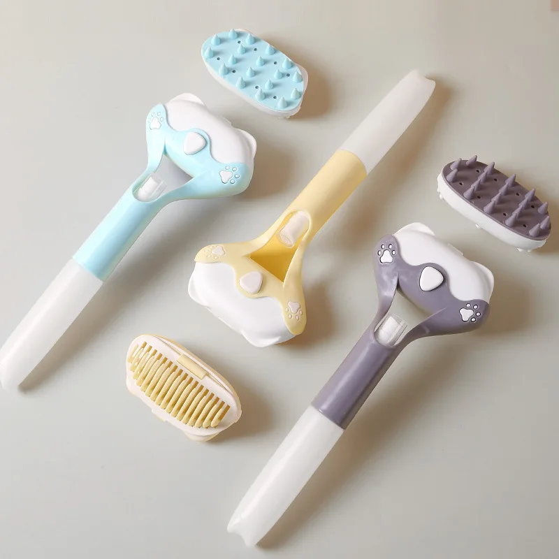 Handheld Pet Bath Brush for Cats and Dogs Massage Shower Brush Grooming Cleaning Tool Shampoo Spray Comb Cat Bath Brush