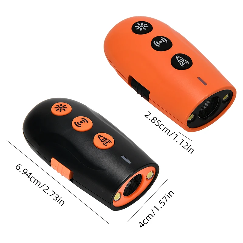 Handheld Ultrasonic Dog Trainer with LED Light Anti Barking Training Control Device Plastic Bark Deterrent to Stop Barking