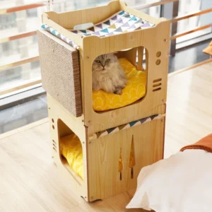 Handmade Custom Modern Indoor Dog Cat Furniture House Carriers Small Animal Cabinet Houses Pet Cages Cat House