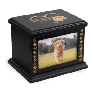 Handmade Pet Funeral Cremation Keepsake Urns for Cat Dog Ashes Store with Photo Frame