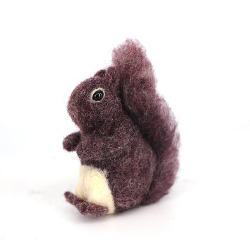 Handmade Small Wool Felt Christmas Animal Home Decoration 10 12cm Plush Eco Friendly Doll Party Supplies Toy in Box