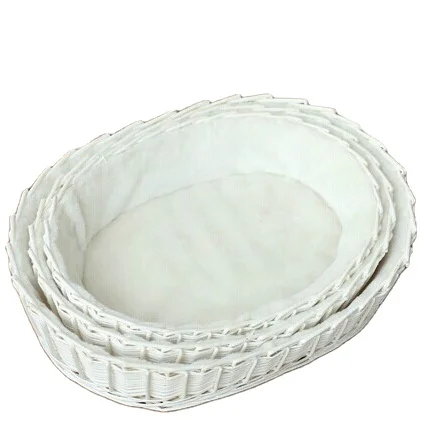 Handmade White Wicker Sofa Bed Luxury Pet Dog Beds Pet Bed Dog House Cat Bed