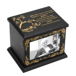 Handmade Wood Funeral Coffin Supplies Dog Solid Wood Memorial Box Pet Urn with Photo Frame