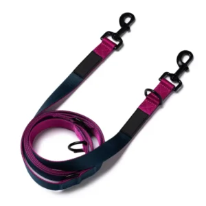 Hands-Free Dog Lead 230cm Adjustable Nylon Leash with Metal Clips for Running Hiking and Walking