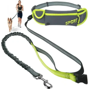Hands Free Dog Leash Custom with Bag Reflective Bungee Cross Body and Waist Training Leash Dog Walking Accessories and Walking