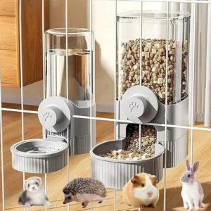 Hanging 2 in 1 Pet Food and Water Dispenser Plastic Bird Cat Dog Feeder Set Pet Supplies