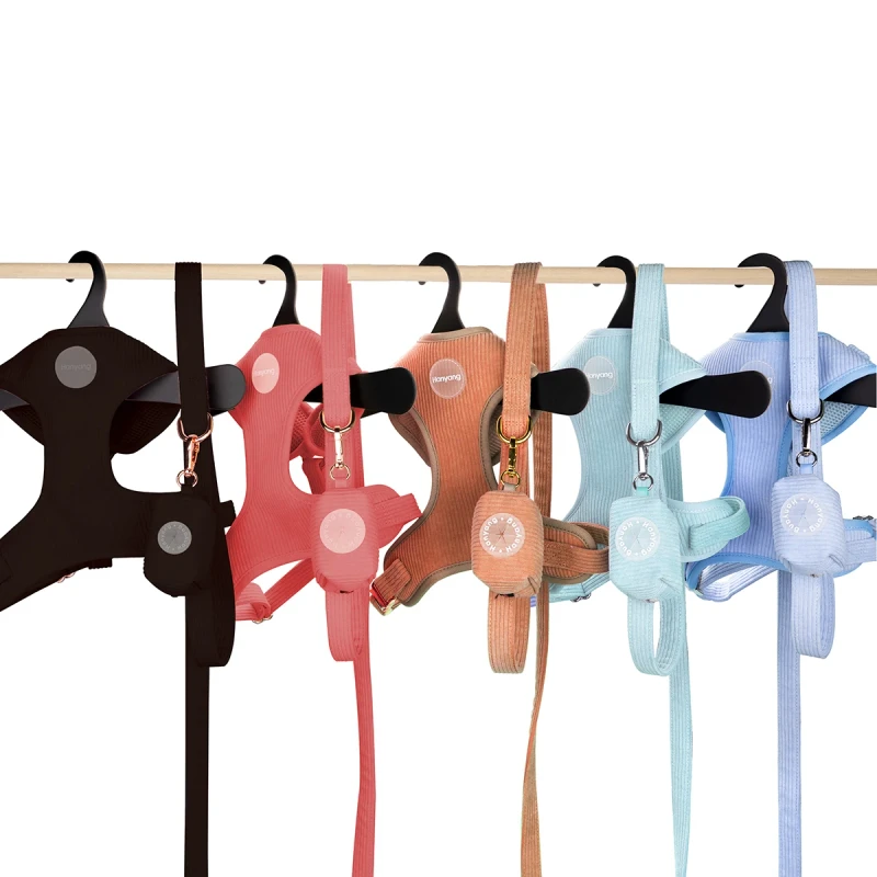 Hanyang No Pull Custom Dog Cat Harness Set for Pet Adjustable Luxury Designer Dog Harness Custom Oem Logo Pet Supplies