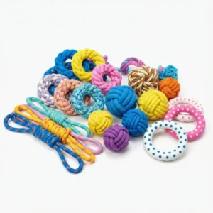 Hard TPR Pet Rope Toy Multi Color Durable Pet Slow Feeder Play Training Self Amusement for Pet Supplies