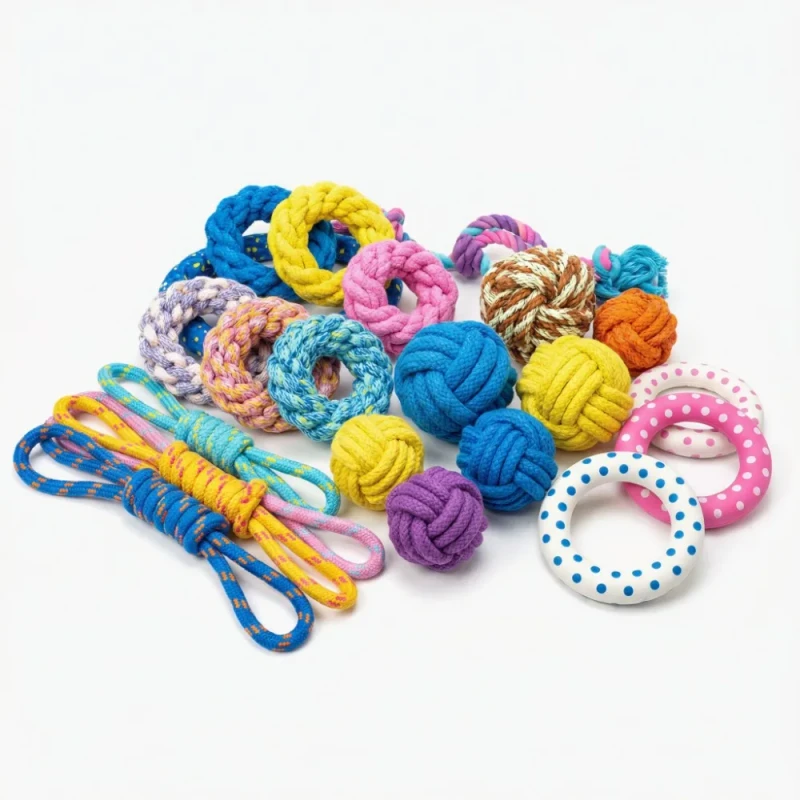 Hard TPR Pet Rope Toy Multi Color Durable Pet Slow Feeder Play Training Self Amusement for Pet Supplies