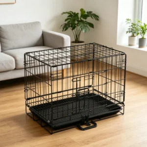 Heavy Duty Chew Proof Plastic Coated Dog Cage with Strong Load Bearing Capacity for Long Term Use and Safety