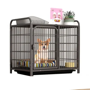 Heavy Duty Dog Cage Crate Tear Resistant Square Tube Dog Kennel Furniture Large Breed