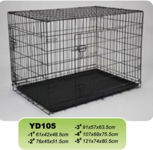Heavy Duty Iron Dog Crate Anti Escape Safe Pet Cage with Reinforced Metal Frame for All Breeds