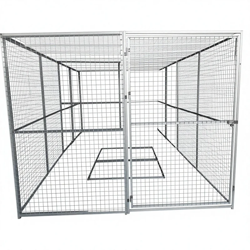 Heavy Duty Large Dog Crate Pet Cage Portable Dog Kennel with Top and Side Doors Fence