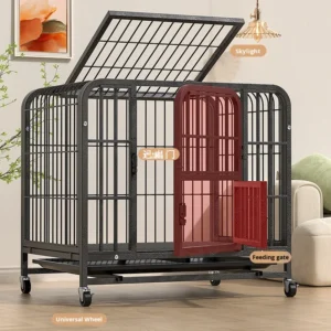 Heavy Duty Large Dog Pet Dog Cage Small Medium Large Square Tube Wire Dog House for Indoor Outdoor All
