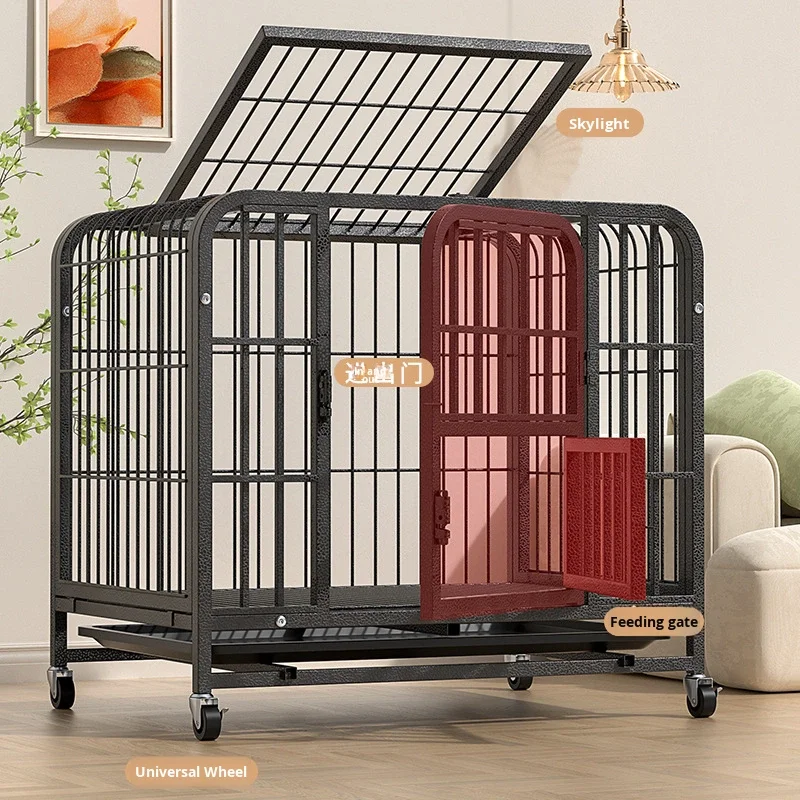 Heavy Duty Large Dog Pet Dog Cage Small Medium Large Square Tube Wire Dog House for Indoor Outdoor All