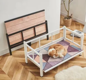 Heavy Duty Metal Framed Dog Bed Elevated Pet Bed Outdoor Travel Camping Pet Cot