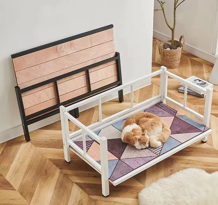 Heavy Duty Metal Framed Dog Bed Elevated Pet Bed Outdoor Travel Camping Pet Cot