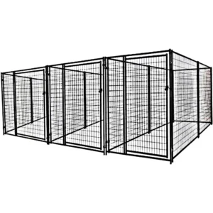 Heavy Duty Modular 3 Cages Together Outside Welded Wire Metal Mesh Extra Large Outdoor Pet Cage Dog Run Kennels Enclosure