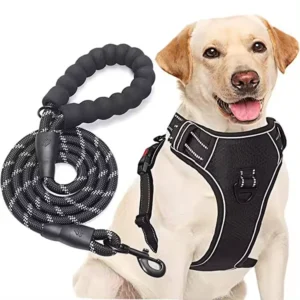 Heavy Duty No Pull Adjustable Pet Harness Soft Comfortable Vest Reflective Large Dog Harness and Leash Set