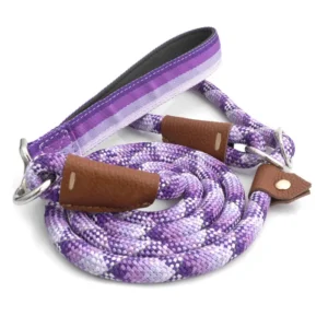 Heavy Duty Nylon Pet Leash for Small & Large Dogs Classic Striped Style with Anti Slip & Durable Features