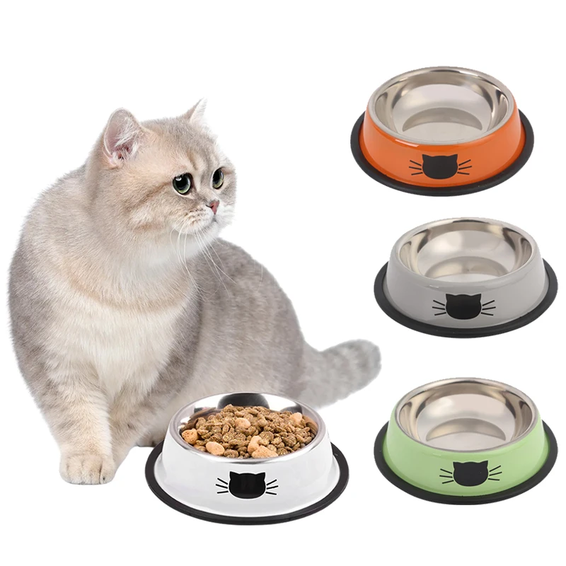 Heavy Duty Stainless Steel Dog Bowls Non Slip Dog Metal Bowls Food and Water Pet Feeders with Non Slip Rubber Bottom