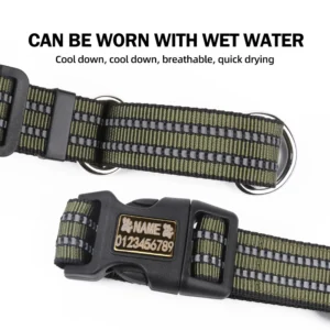 Heavy Duty Tactical Dog Collar Necklace Luxury Nylon Quick Release Adjustable Simple Pet Accessories Pet Supplies