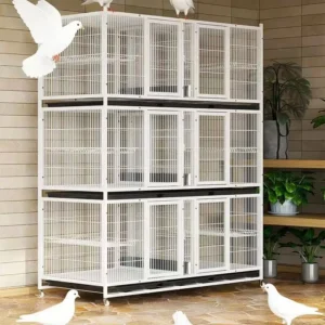 Heavy Duty Thickened Iron Solid Pigeon Cage Anti Rodent Multi Compartment Aviary Bird Breeding Outdoor Bird Keeping