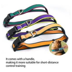 Heavy Duty Waterproof PVC Dog Collar Adjustable 50/60/70cm Durable Stinkproof Quick Release Buckle for Large Dogs
