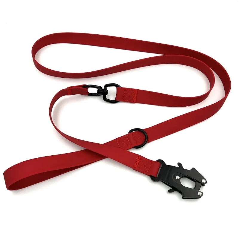 Heavy Duty Waterproof Pet Leash Durable Adjustable PVC Dog Collars Leash Dog Leash with Frog Clip Clasp