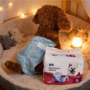 Hengtuo Factory Supply OEM Waste Disposal Portable SAP Gel Super Absorbent Disposable Pet Diapers for Female Dogs