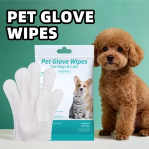 Herbal Fragrance Soft Paper Towel Pet Bath Gloves No Rinse Dog Cat Cleaning Wipes Mite Removal Deodorizing Odor Control Puppy