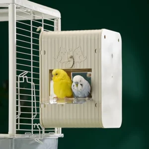 Heybo Transparent Plastic Bird Perch Warm Parrot Breeding Box with Hanging Feature Durable Reusable Bird Supplies