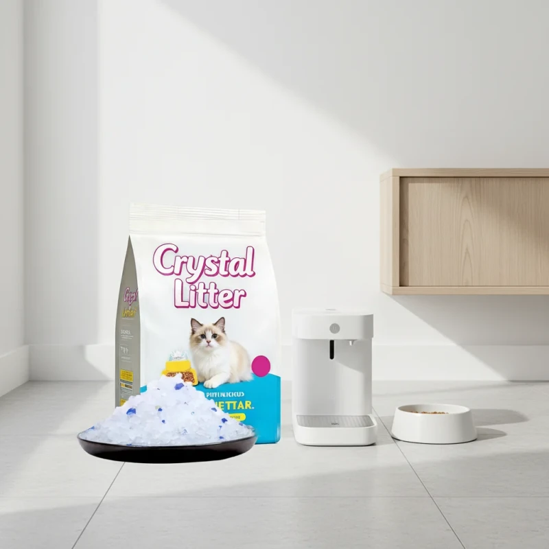 High Absorbent Eco Friendly Odor Control Dust Free Silica Crystal Cat Litter 1.6kg for Multiple Cats