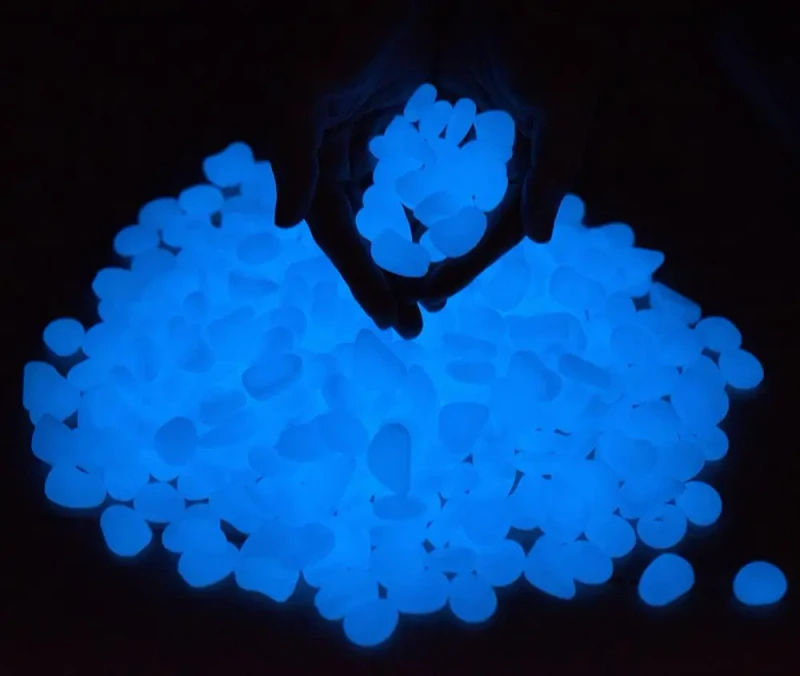 High Bright Glow in the Dark Luminous Pebble Artificial Stone Fish Tank Aquarium Acrylic Walkway Garden Decoration Glowing Rocks