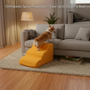 High Density Foam Dog Stairs With Removable Cover Orthopedic Pet Ramps For Couch Bed Joint Protection Set Durable Active Play