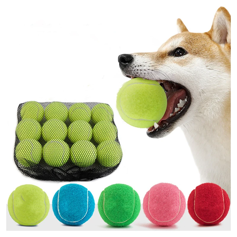 High Elastic Bite Resistant Pet Toy Ball Pet Supplies Dog Walking Interactive Toy Dog Training Tennis Ball Chew Molar Ball