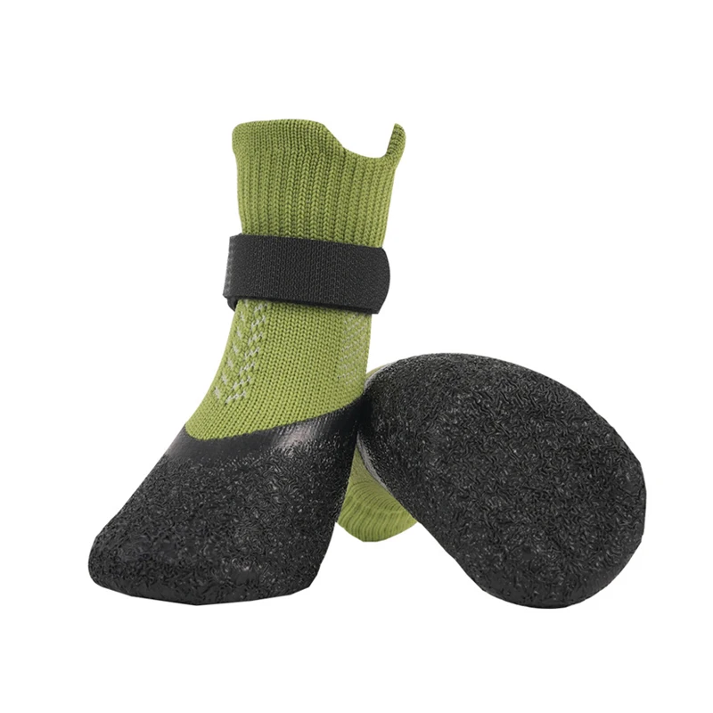 High Elasticity Knitted Dog Socks Non Slip Waterproof Warm Pet Paw Protector Snow Winter Outdoor Sport Boots Small Large Dog