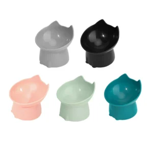 High Foot Large Capacity Cat and Dog Feeder Bowl Plastic Pet Feeding Bowl