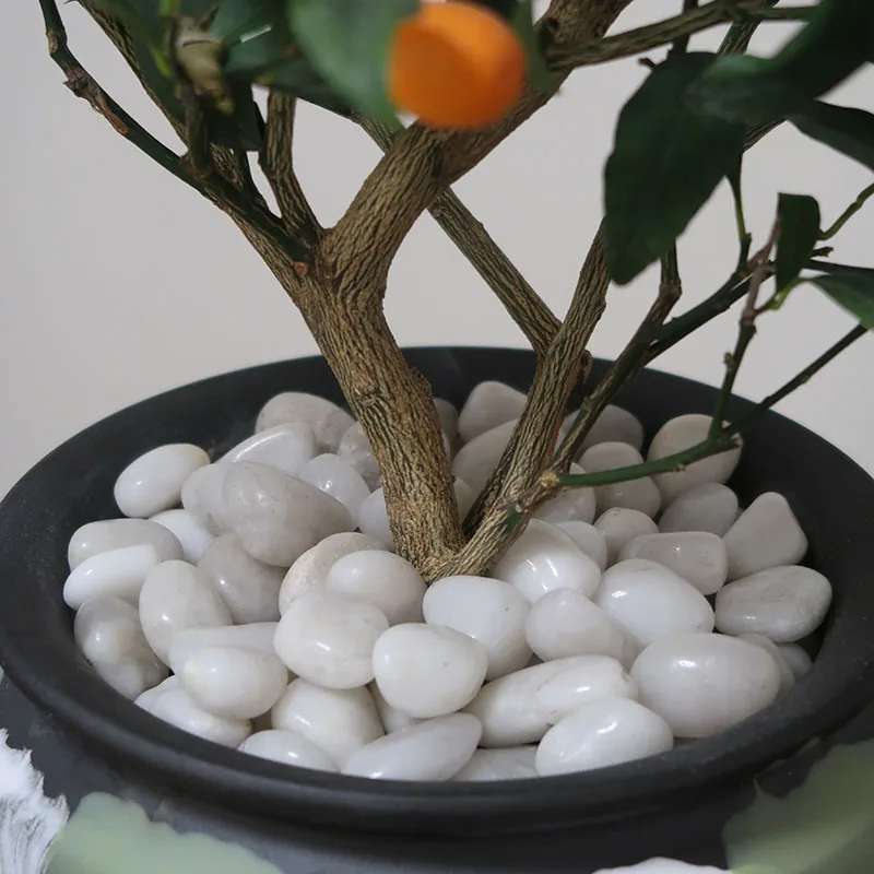 High Polished Aquarium Flowerpot Pebble Stone Safe for Fish Decorative Pebble for Home and Office Fish Tanks