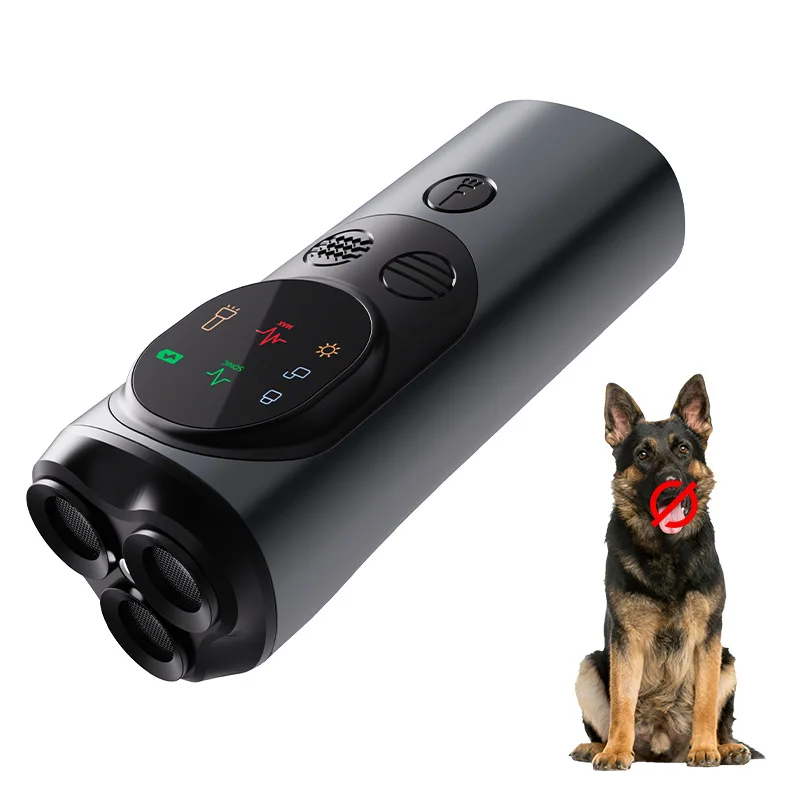 High Power Three Head Ultrasonic Dog Repeller Hot Selling Bark Control Anti Barking Device with Flashing Light for Dog Training