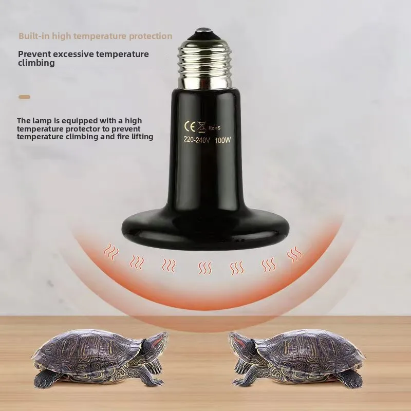 High Quality 220 240V Reptile Ceramic Heat Lamp with Ce Certificate Long Life 50W 75W 100W 150W for Reptiles & Amphibians