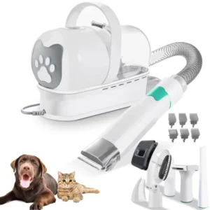 High Quality 7 in 1 Pet Grooming Kits 1L Capacity Vacuum Cleaner Hair Cleaning Brush Dog Cat Hair Shedding Clipper Trimmer