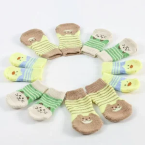 High Quality Anti Slip Bottom Puppy Dog Cotton Socks Teddy Dog Foot Cover Cross Border Pet Supplies Winter