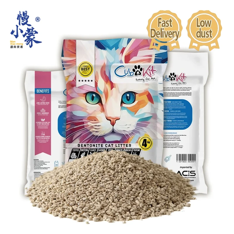 High Quality Biodegradable Low Dust Eco friendly Fast Clumping Multiple Fragrances Cat Litter for Multi Cat Households 4kg