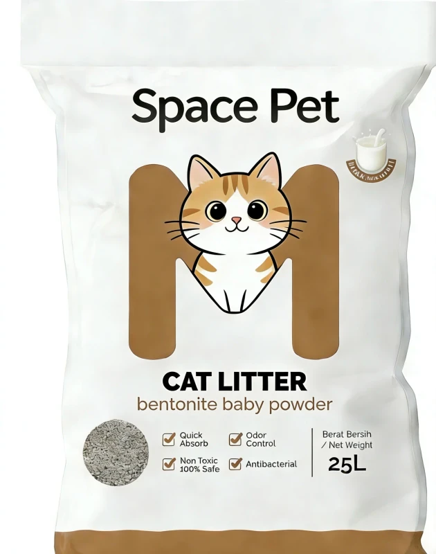 High Quality China Natural Ecological Low Dust Bentonite Cat Litter Sandy Fill Weight Spherical Sand Cat Litter