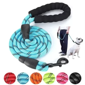 High Quality Comfortable Soft Nylon Dog Leash Heavy Duty Sturdy Pet Training Leash with Solid Pattern