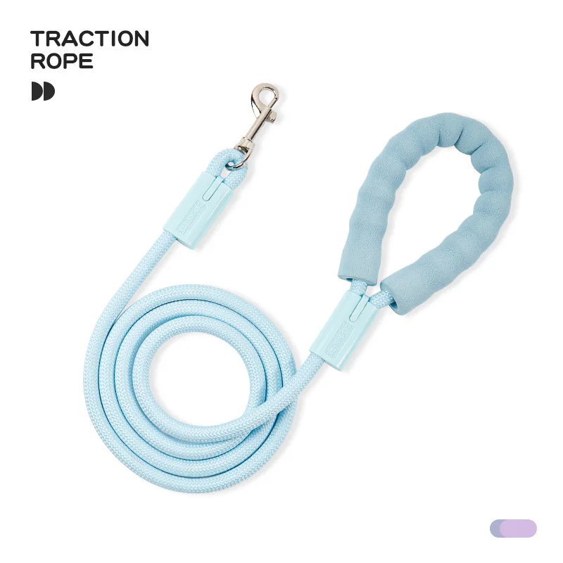 High Quality Durable Braided Dog Leash with Soft Padded Handle Custom Logo Low MOQ Pet Walking Rope Leash