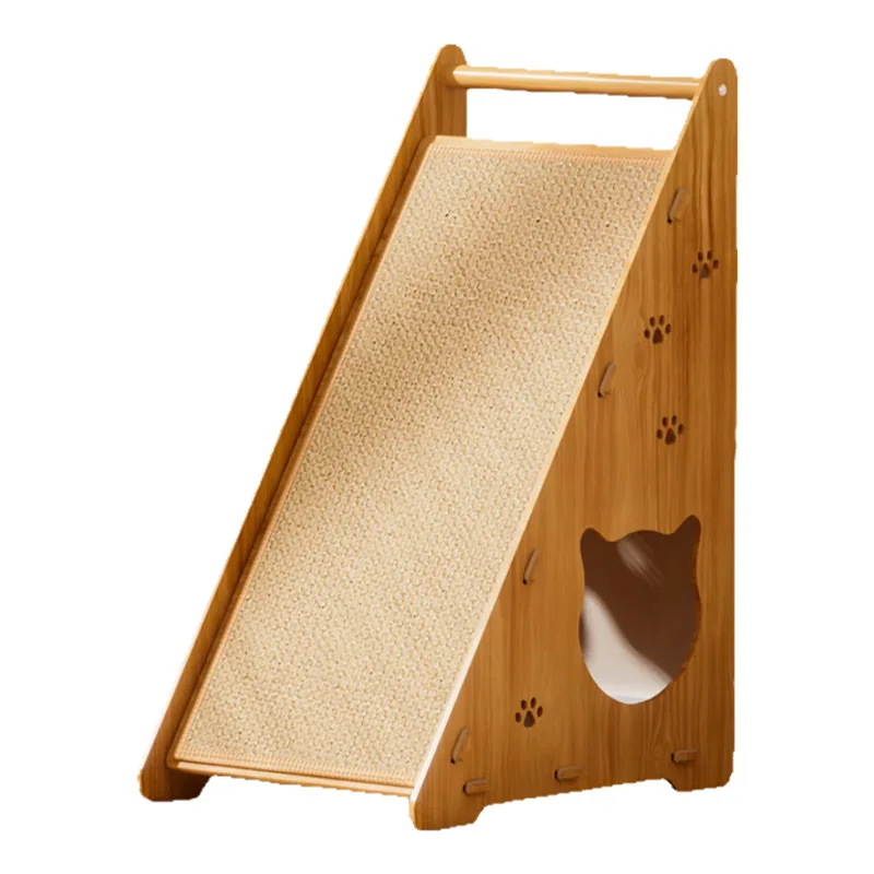 High Quality Durable Eco-Friendly Cat Trees Scratcher Modern Wall-Mounted Vertical Adjustable Height Cat Scratching Board Wood