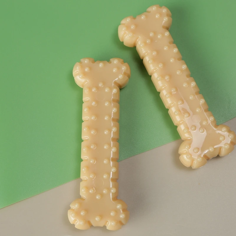 High Quality Durable Nylon Pet Tooth Cleaning Squeak Chew Bone Effective Training Dog Toy with Squeak Sound
