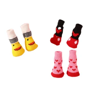 High Quality Eco Friendly Cotton Cartoon Pet Socks Non Slip Dog Shoes Multiple Styles Cute Sports Accessory Clothing Winter